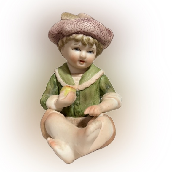 Vintage Andrea by Sadek Piano Babies Biscuit Porcelain Figurines, 2 pc - Picture 4 of 7